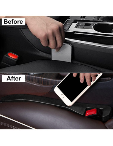 Relleno Espacio Asientos Coche LYCARESUN Negro 2 Piezas