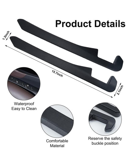 Relleno Espacio Asientos Coche LYCARESUN Negro 2 Piezas