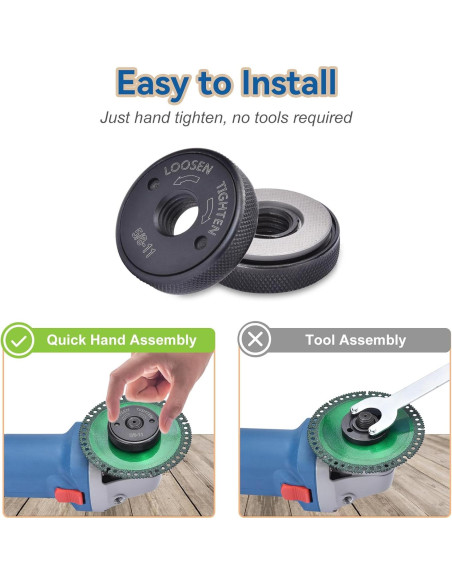 Tuerca de Flange 5/8"-11 JonPhoe para Amoladora Angular - Negro Tuerca de Flange 5/8"-11 JonPhoe para Amoladora Angular - Negro