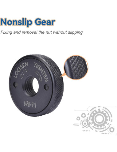 Tuerca de Flange 5/8"-11 JonPhoe para Amoladora Angular - Negro