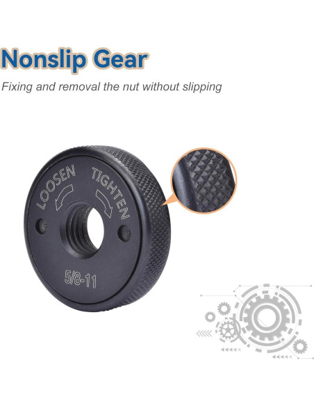 Tuerca de Flange 5/8"-11 JonPhoe para Amoladora Angular - Negro Tuerca de Flange 5/8"-11 JonPhoe para Amoladora Angular - Negro