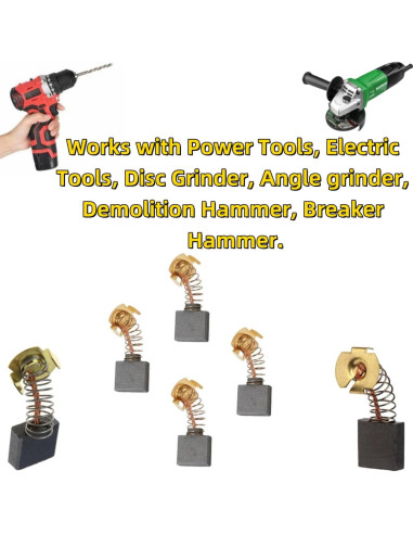 Cepillos de Carbono BXSILNY CB204 para Makita - 6 Piezas