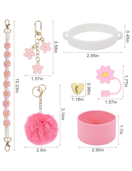 Conjunto de Accesorios Gestarich para Stanley Cup 7 Piezas Rosa