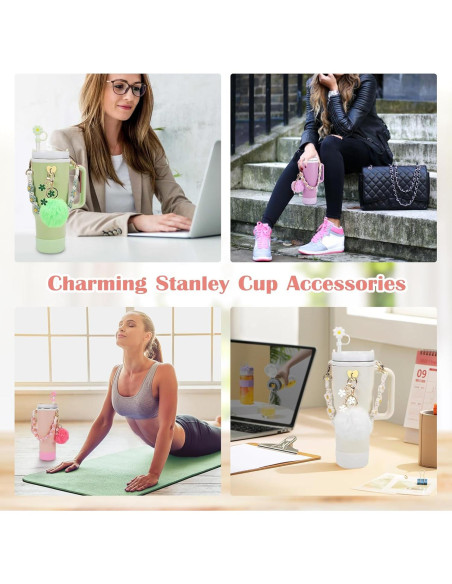 Conjunto de Accesorios Gestarich para Stanley Cup 7 Piezas Rosa