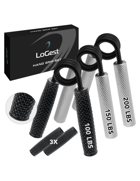 Agarradores de Mano Logest 100-200LB 3 Paquete Metal Antideslizante