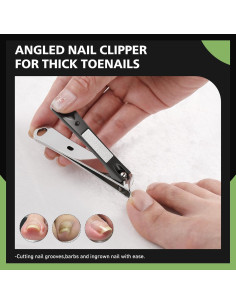 Cortauñas para Uñas Encarnadas BALUCA - Acero Inoxidable, Negro 2