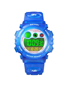 Reloj Digital Deportivo Impermeable FIZILI 50M Niños Azul