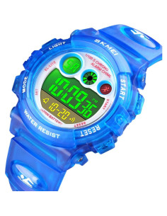 Reloj Digital Deportivo Impermeable FIZILI 50M Niños Azul 2