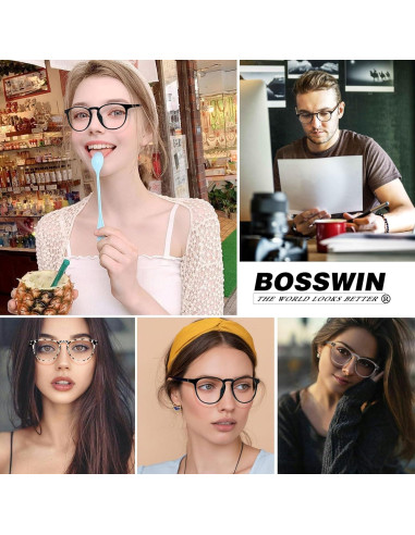 Gafas BOSSWIN bloqueadoras luz azul unisex - Paquete 4