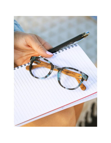 Gafas Redondas Blue Planet Tortuga Lavanda Mate 2.5x