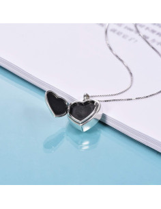 Collar Urna de Plata Esterlina ONEFINITY Corazón para Cenizas 2