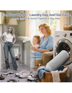 Bolsa de Lavado de Zapatos Teletrogy 7.4L Reutilizable Gris 2