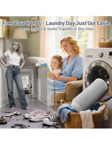 Bolsa de Lavado de Zapatos Teletrogy 7.4L Reutilizable Gris