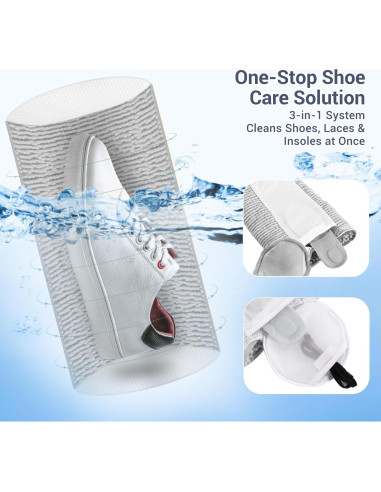 Bolsa de Lavado de Zapatos Teletrogy 7.4L Reutilizable Gris