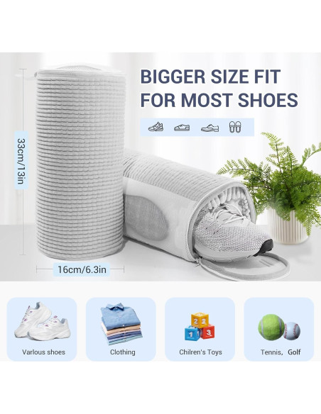 Bolsa de Lavado de Zapatos Teletrogy 7.4L Reutilizable Gris