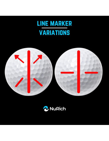 Herramienta de Marcado de Pelotas de Golf NuRich - Paquete de 2