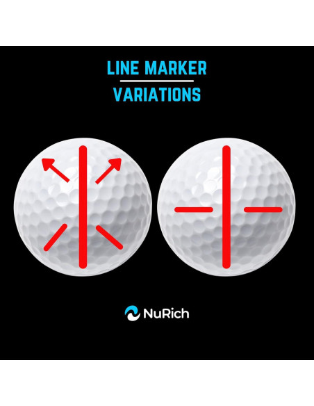 Herramienta de Marcado de Pelotas de Golf NuRich - Paquete de 2
