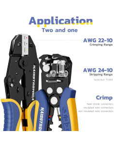 Pelacables y Crimpadora Haisstronica HX1608 AWG 24-10 2