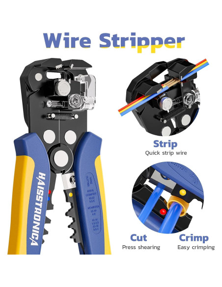 Pelacables y Crimpadora Haisstronica HX1608 AWG 24-10