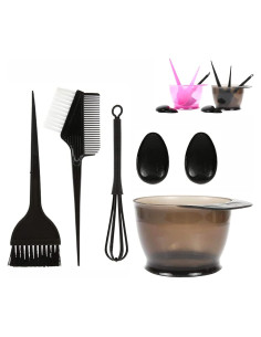 Kit de herramientas para teñir cabello Sigrid 6 piezas Negro