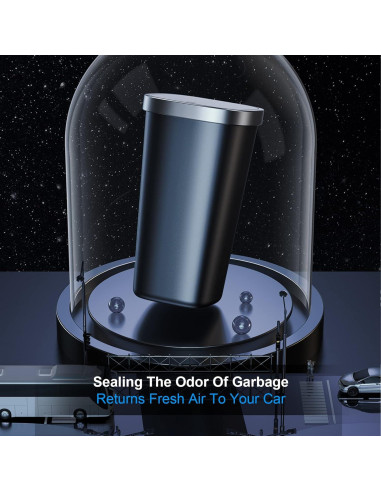 Paquete de 2 Mini Basureros para Auto xuenair 800ml Tapa