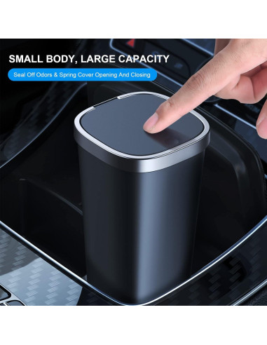 Paquete de 2 Mini Basureros para Auto xuenair 800ml Tapa