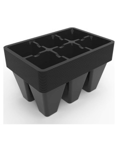 Bandeja de Inicio de Semillas Gardzen 30 Pcs 6 Celdas Negro