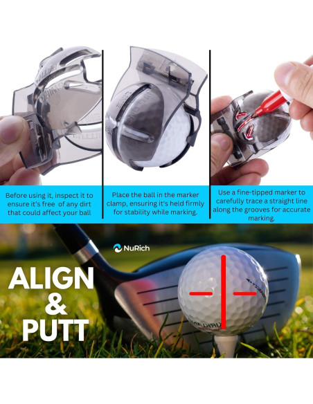 Herramienta de Marcado de Pelotas de Golf NuRich - Paquete de 2