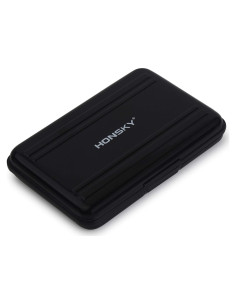 Caja de Aluminio Honsky para Tarjetas SD y Micro SD, Negra