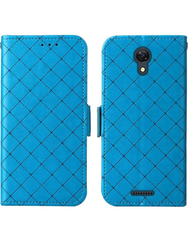 Funda Cartera ELISORLI Flip Azul para Cricket Icon 2 y AT&T