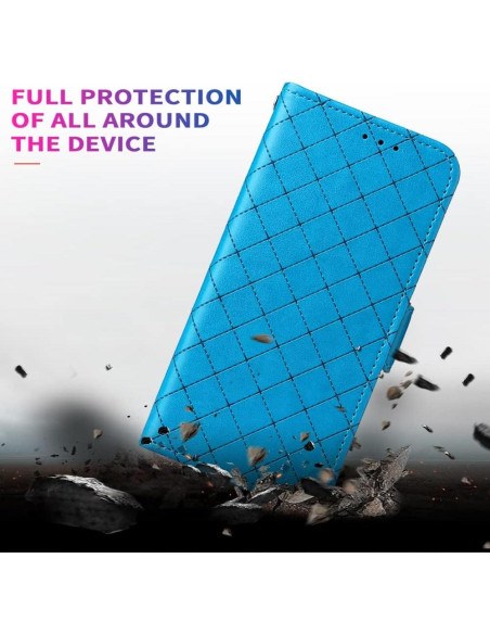 Funda Cartera ELISORLI Flip Azul para Cricket Icon 2 y AT&T