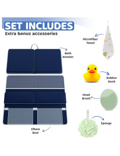 Almohadilla para Baño Sleepah con Espuma de Memoria Azul 2