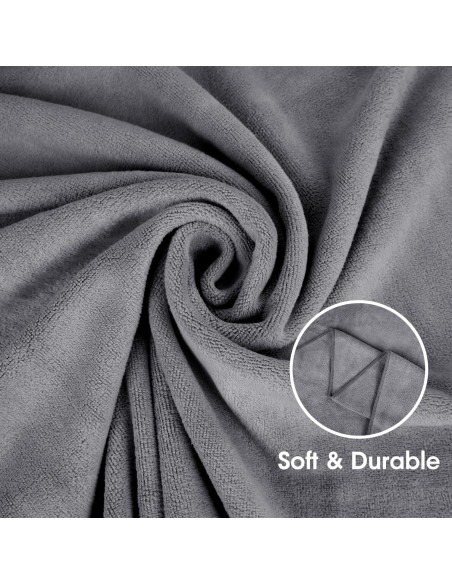 Toalla de Baño Microfibra JML 2 Piezas 76x152 cm Gris