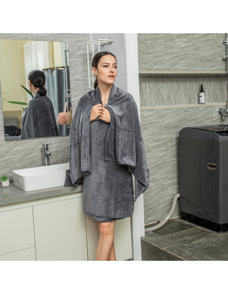 Toalla de Baño Microfibra JML 2 Piezas 76x152 cm Gris