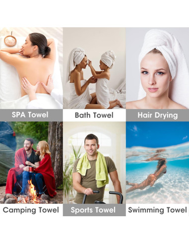 Toalla de Baño Microfibra JML 2 Piezas 76x152 cm Gris