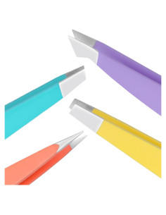 Juego de 4 Pinzas de Precisión SIVOTE Acero Inoxidable Pastel