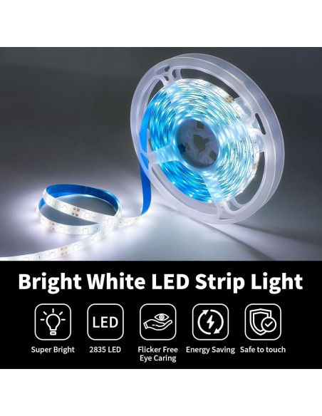 Tira LED Flexible 5M iNextStation 12V 300 LEDs Blanca