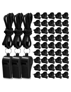 Silbatos Deportivos Flutesan 48 Pcs con Cordón Negro