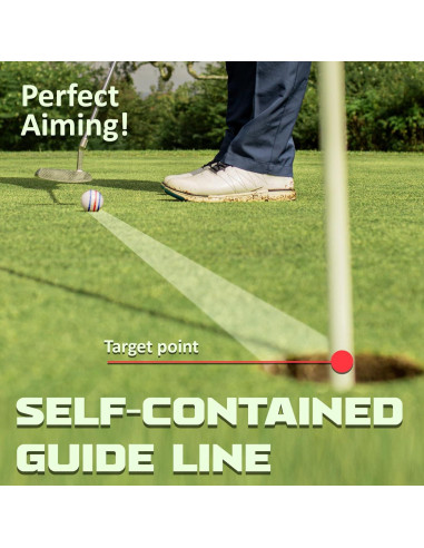 Marcador de Pelotas de Golf OlibaDu Triple Línea 360