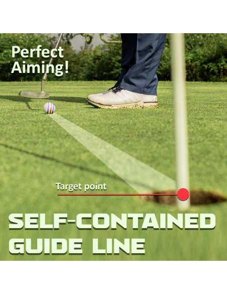 Marcador de Pelotas de Golf OlibaDu Triple Línea 360