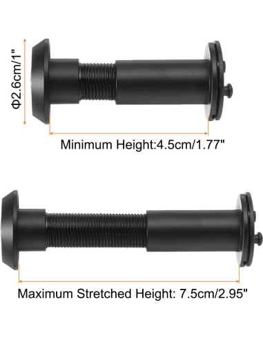 Mirilla de Puerta PATIKIL 2 Pcs Cobre 180 Grados Seguridad
