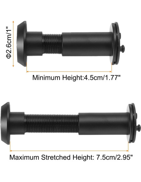 Mirilla de Puerta PATIKIL 2 Pcs Cobre 180 Grados Seguridad