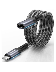 Cable Extensión USB C JSAUX 0.46m 100W 10Gbps 4K