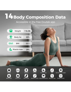 Báscula Inteligente Ovutek Digital para Peso Corporal 181kg 2