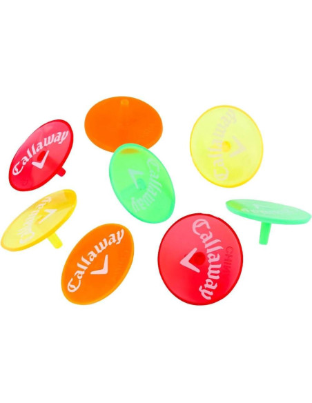 Marcadores de Pelotas de Golf Callaway Neon - Paquete de 8