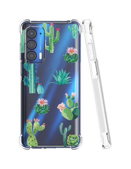 Funda TPU transparente para Moto Edge 2021 - Cactus