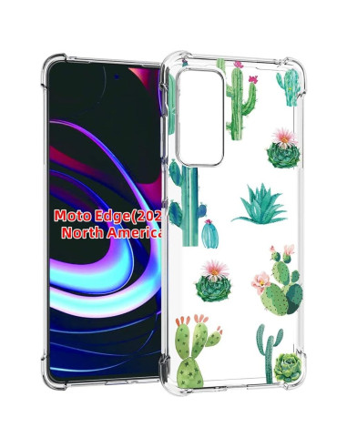 Funda TPU transparente para Moto Edge 2021 - Cactus