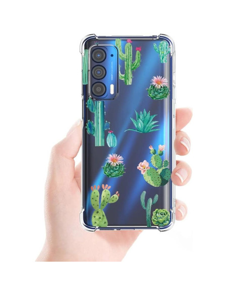 Funda TPU transparente para Moto Edge 2021 - Cactus