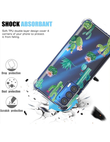 Funda TPU transparente para Moto Edge 2021 - Cactus