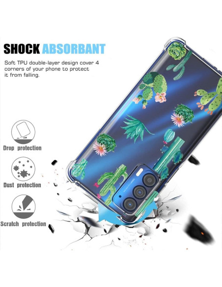 Funda TPU transparente para Moto Edge 2021 - Cactus